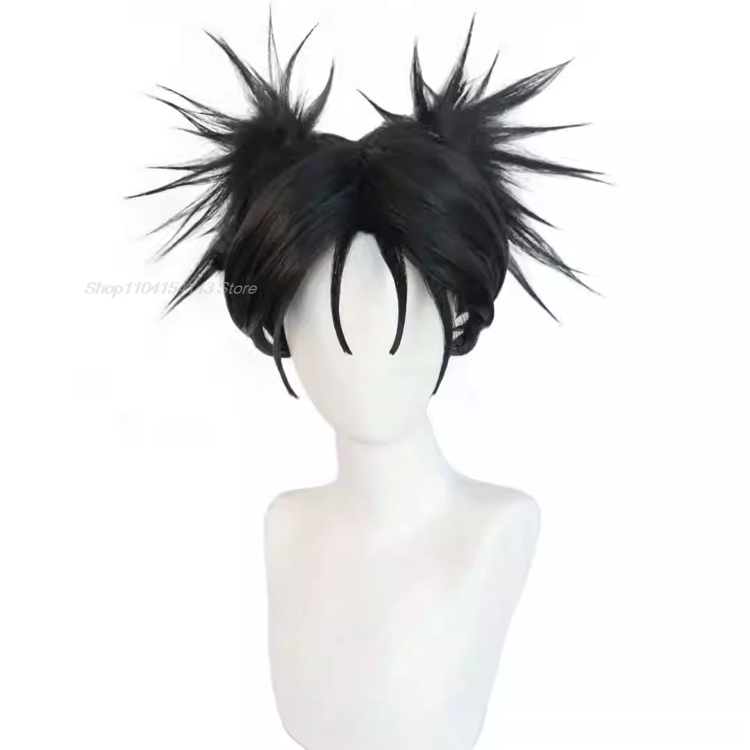 Choso Cosplay Wig Anime Jujutsu Kaisen Season 2 Black Double Ponytail Hair Sticker Itadori Yuji Fiber Hair Wig