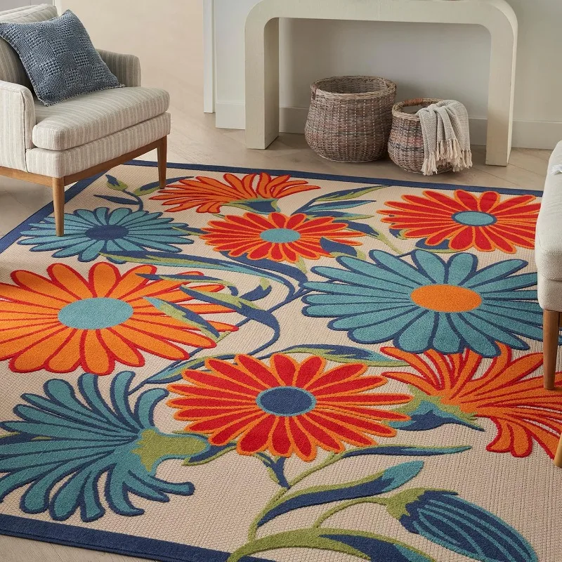 

Aloha 63x89 Contemporary Fabric Rug in Multi-Color