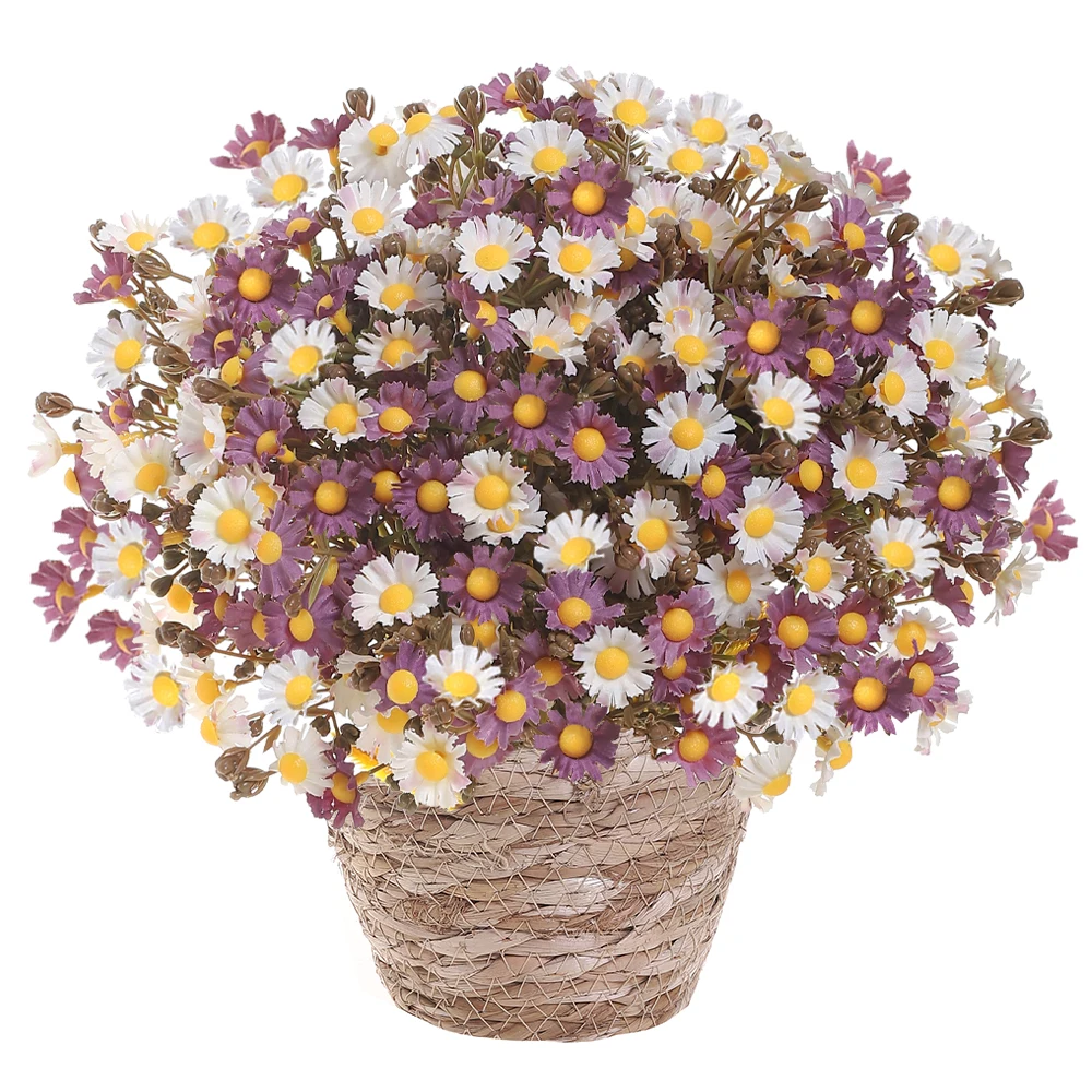 33 cm künstliche Gänseblümchen-Blume, gefälschter Seidenstrauß für Zuhause, Raumdekoration, Party, Garten, Hochzeit, Weihnachtsdekoration, DIY-Kranz-Zubehör – Detail 9