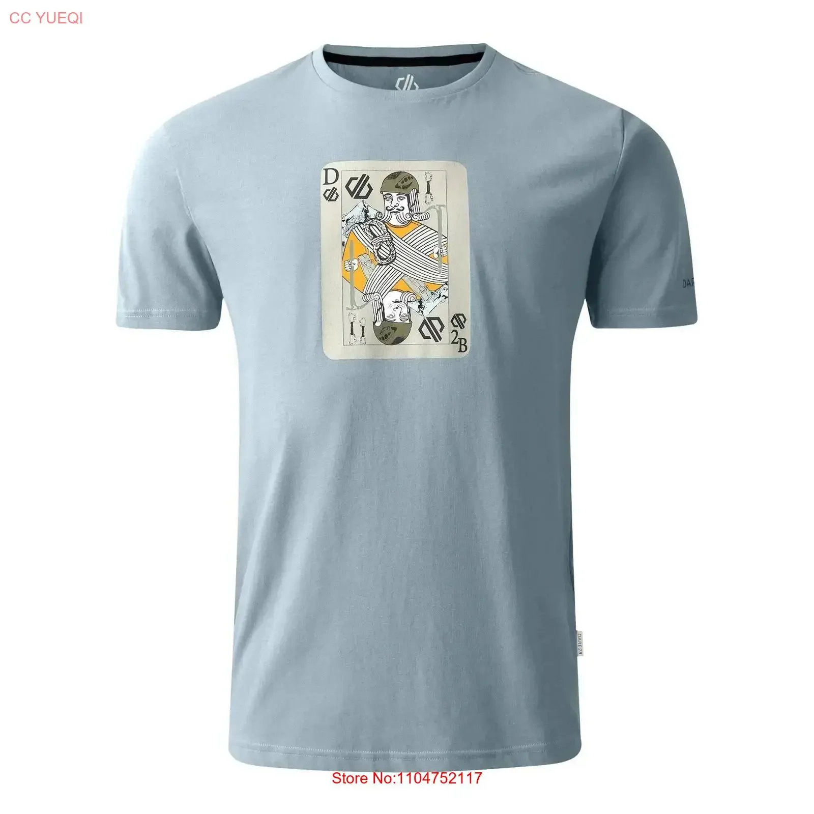 Dare 2B T-shirt pour hommes Movement III Playing Card RG11712, graphique vintage délavé, vêtements de créateur décontractés et confortables, unisexe