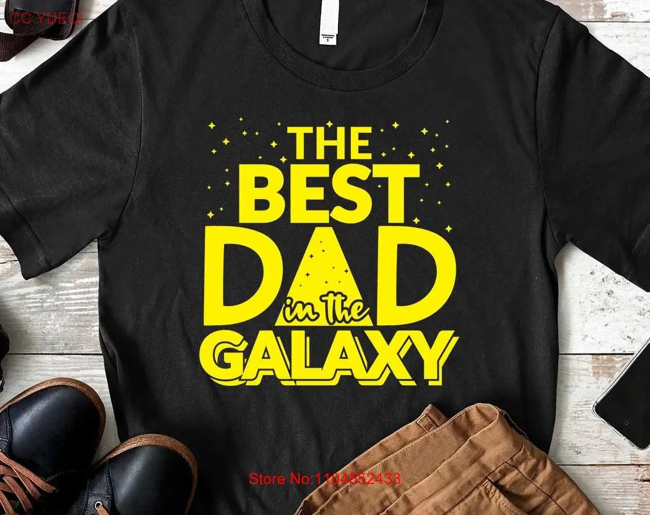 Camiseta melhor pai na galáxia, ideia engraçada do dia dos pais para o marido do vovô, mangas compridas ou curtas