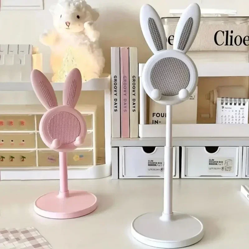 Adjustable Desk Mobile Phone Holder Cute Cartoon Bunny Smartphone Table Support Fashion Girls Favorite Release Your Hands