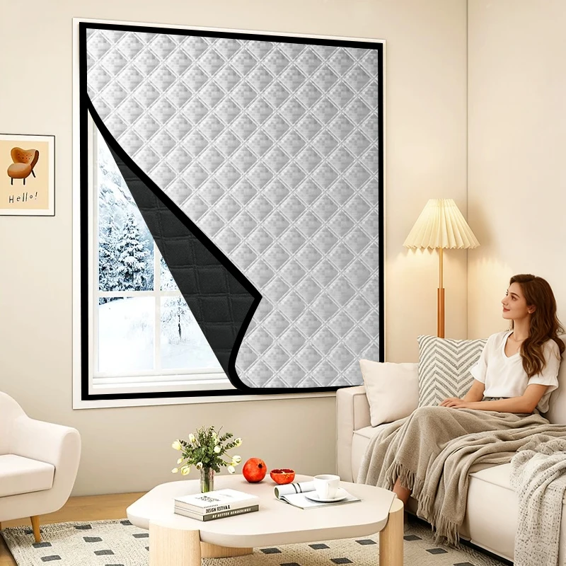 Winddichte Thermovorhänge – Kaltblockierende, raumdichte und geräuschreduzierende Paneele für Schlafzimmer und Wohnzimmer