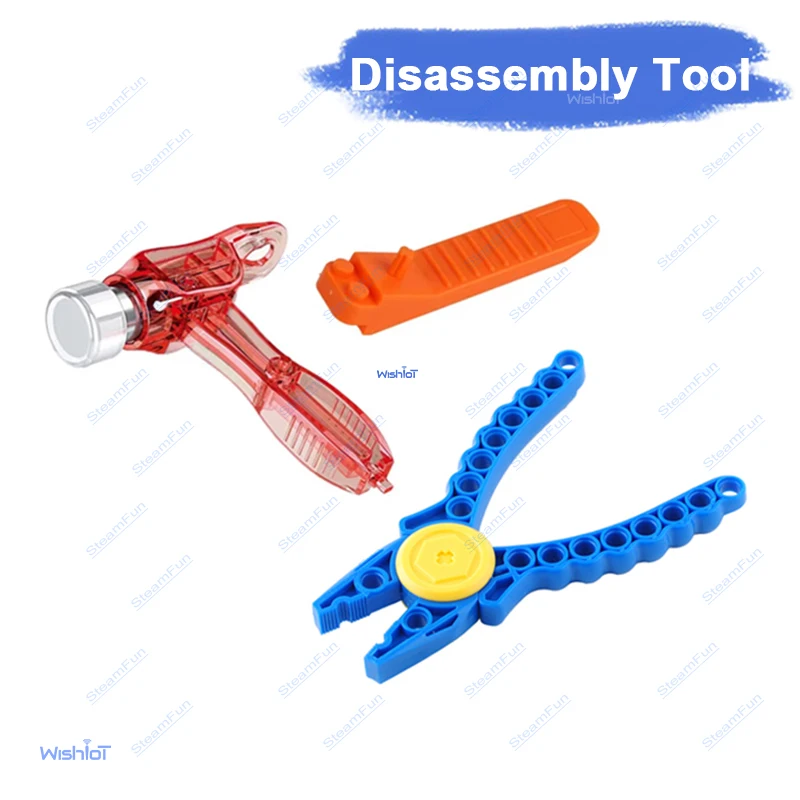 Multifunktionaler Hammer mit Fingergriffen, Technischer Ziegelstein-Separator, Baustein-Werkzeugset, Blockzange Kompatibel mit Legoeds