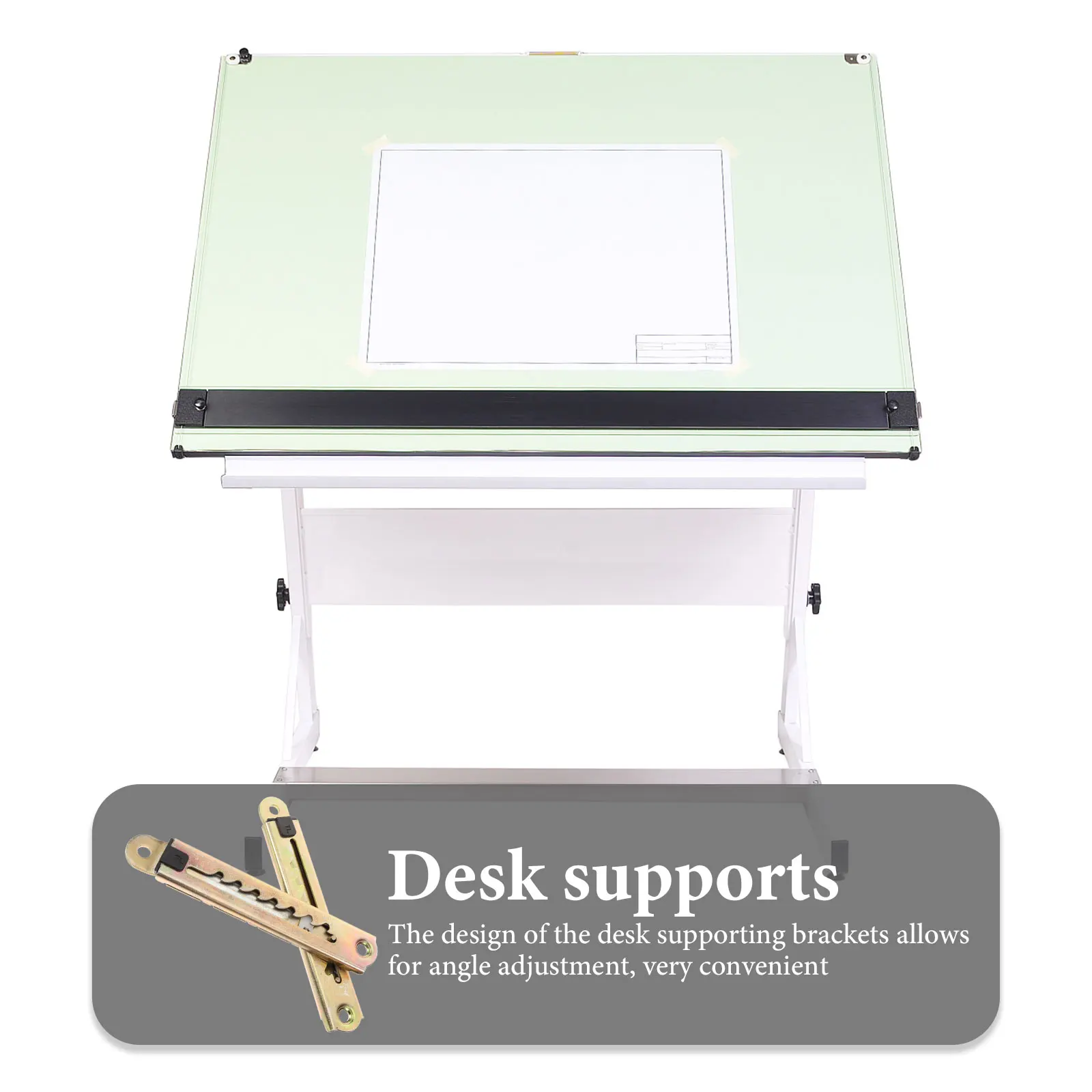 

1 Pair Adjustable Bracket 7-Level Height Angle Regulator For Students Metal Brackets Painting Desk Support Heavy Duty Desk