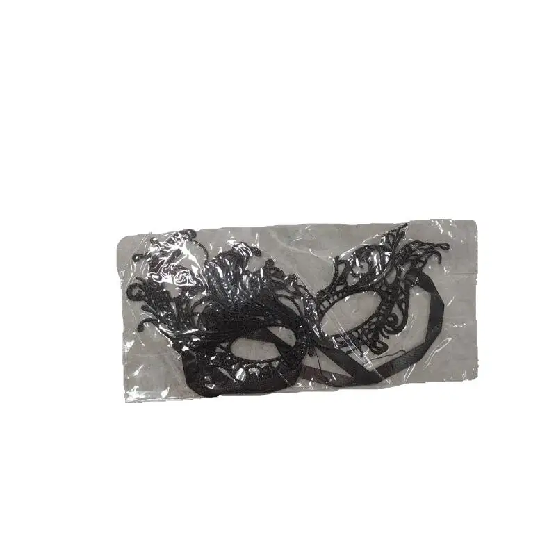 Black Lace Venetian Masquerade Eye Mask – detail image 2