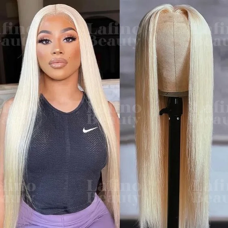 Wig rambut manusia lurus pirang 613 wig renda hd rambut manusia 13x6 wig frontal renda murah obral untuk pilihan wanita