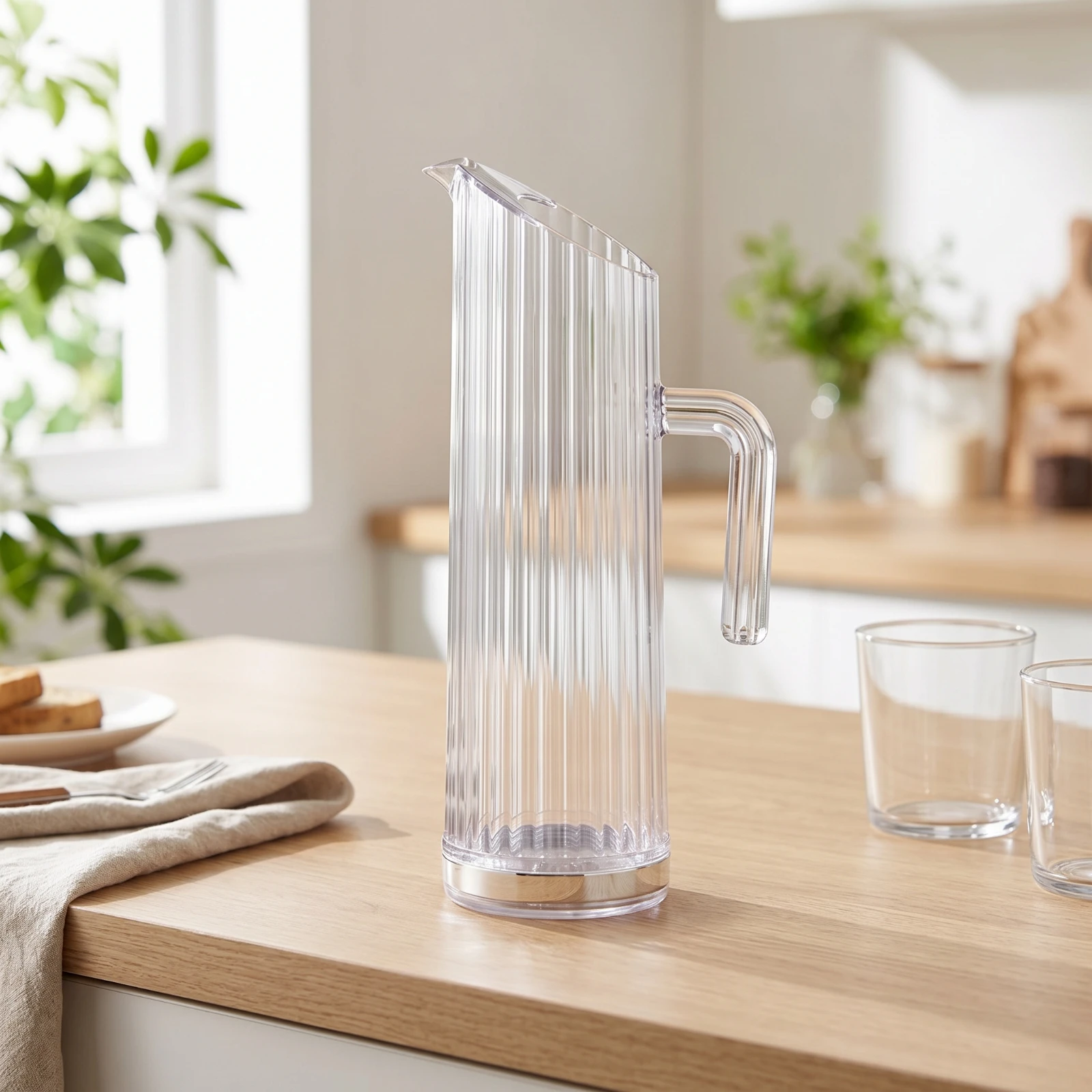 Acrylic Water Pitcher Plastic Juice Jug Restaurant Bar Buffet Cold Hot Water Bottle Household Drink Serving Pitcher for Beverage