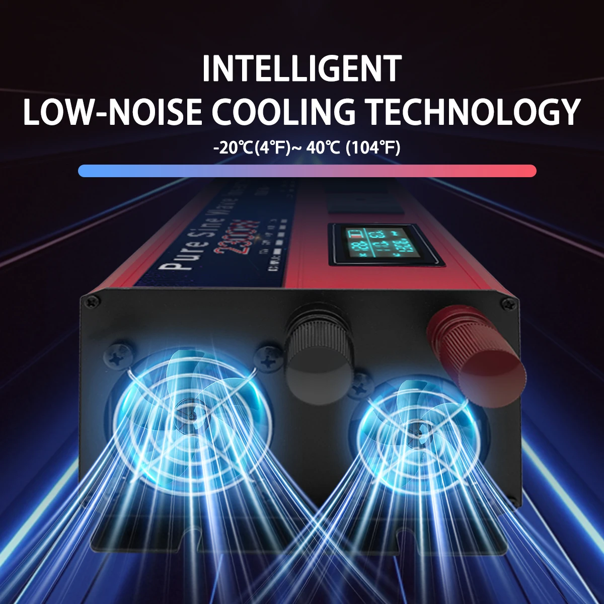 2300 واط نقية شرط لموجة العاكس DC12V إلى AC110V عاكس الطاقة مع شاشة الكريستال السائل 4600 واط الذروة محول ل RV التخييم المنزل الطوارئ