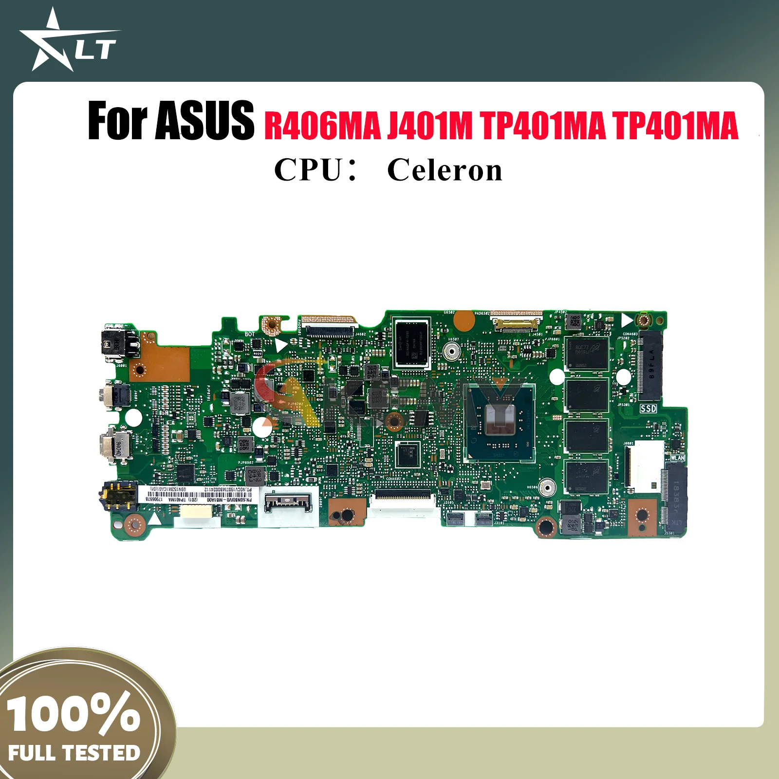 

TP401MA Материнская плата для ноутбука ASUS VivoBook Flip J401MA TP401MA R406MA TP401MAS TP401MAR TP401M Материнская плата с процессором Celeron stk