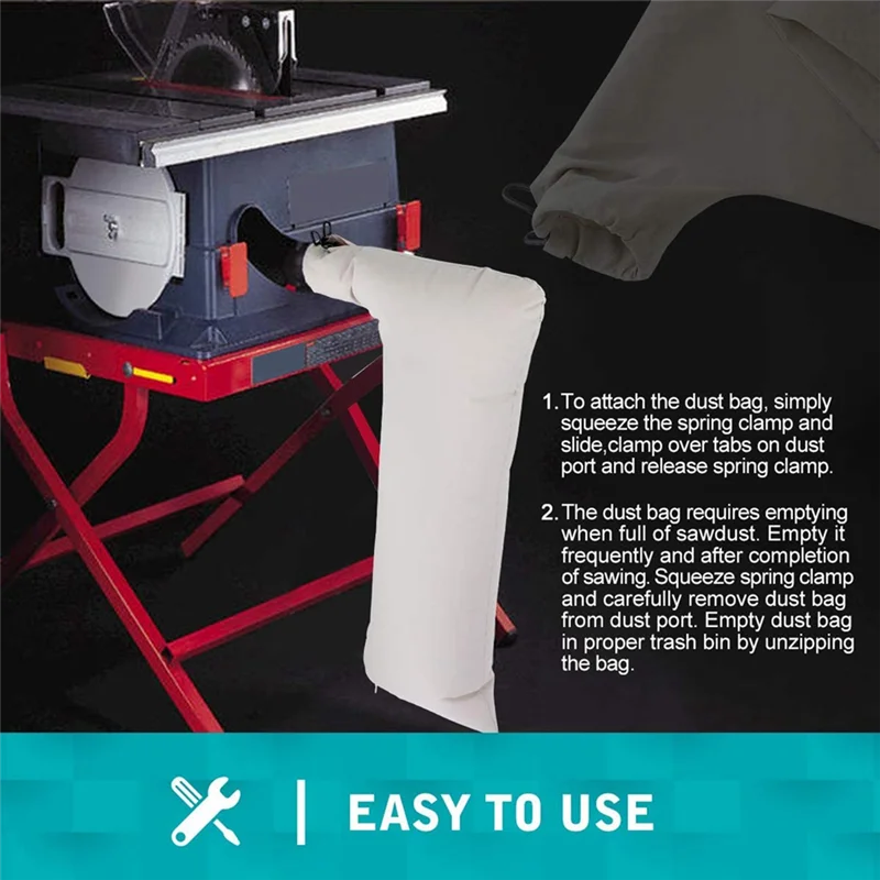 

【Flash Deal】TS1004 Table Saw Dust Collector Bag-Works For / /Ryobi Craftsman/Porter RIGID/Metabo Kobalt/Skilsaw