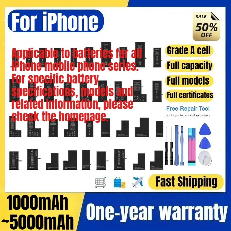 Battery for IPhone X/XS/XSMax/XR/11/11Pro/11PM/12/12mini/12Pro/12PM/13/13mini/13Pro/13PM/14/14Plus/14Pro Mobile Phone Batteries