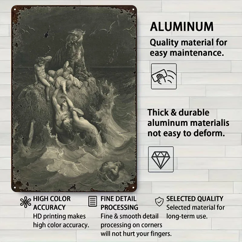 ملصق معدني ديلوجي ديكور عتيق علامات قصدير معدنية مخصصة لتزيين جدران الفن ديكورات الغرفة ديكور غرفة النوم في المنزل