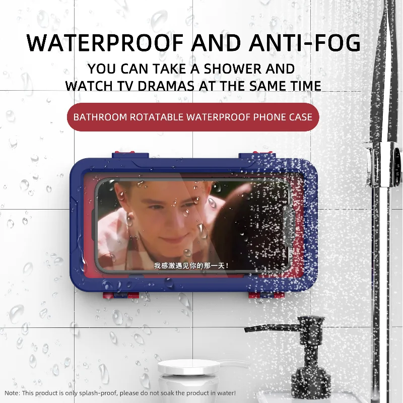 

Bathroom Rotatable Waterproof Phone Case For Iphone Huawei Xiaomi OPPO Vivo Universal 7 Inch Cell Phone Cover