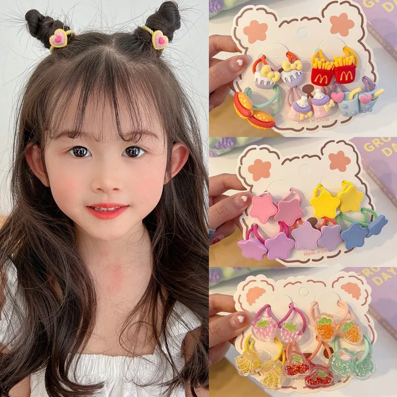 

10pcs Hair Bands for Children Lovely Multi-style Rubber Band Ponytail Holder Hair Ties Elastic Hair Band Girl Hair Accessories
