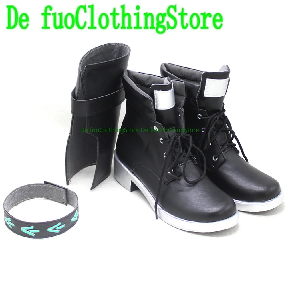

Arknights Schwarz Black Cosplay Shoes Boots Game Anime Carnival Party Halloween Chritmas DefuoClothing Shoes Store