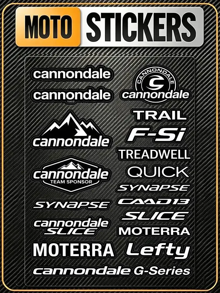 FOR CANNONDALE Durable Waterproof Reflective Decor Sticker Scratch Cover For Motorcycle Car Helmet Fridge Water Cup Accessories