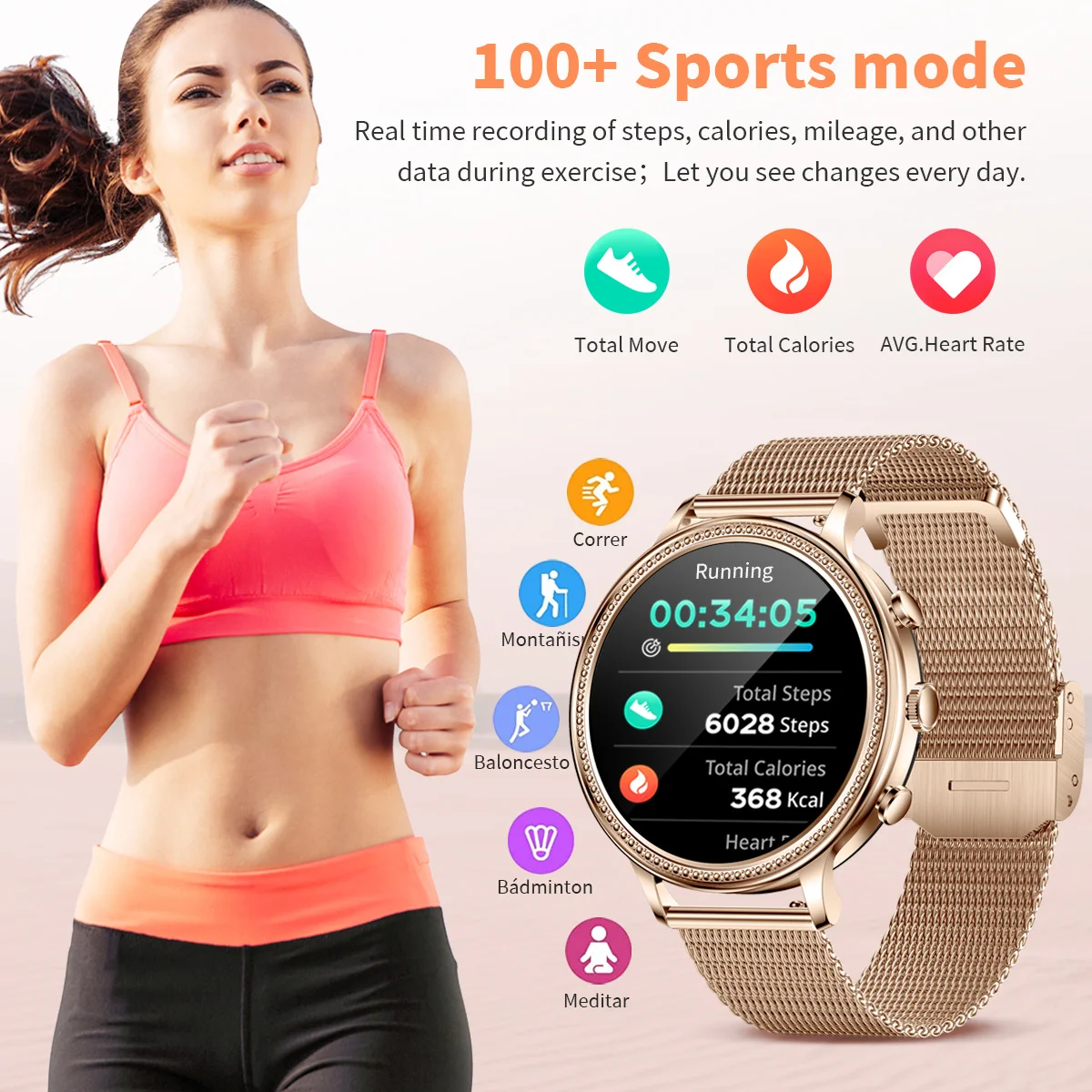 LIGE Women Smart Watches Ladies Smartwatch for Android HUAWEI Xiaomi Phone and iOS Apple iPhone Digital Watch Men Smart Bracelet