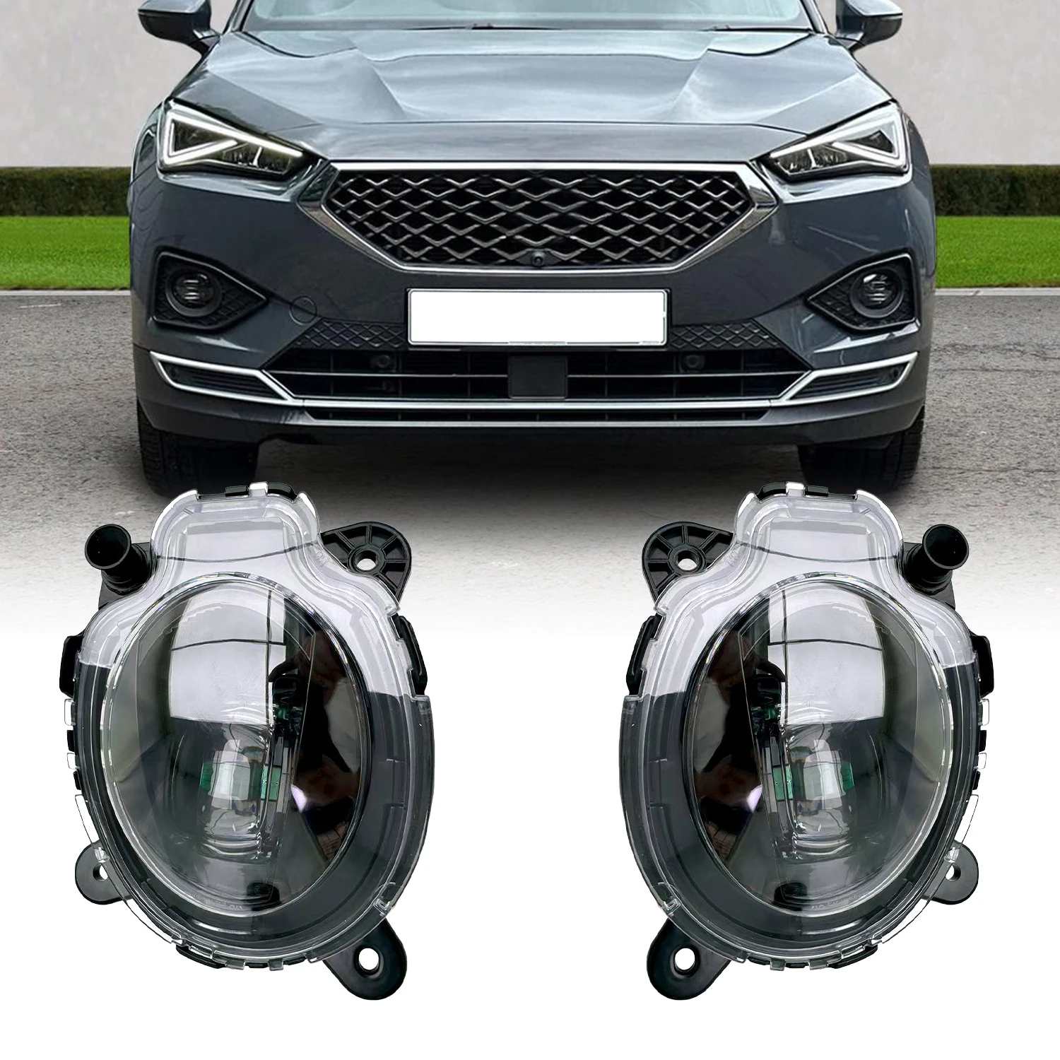 

Auto Front Bumper LED Fog Light Headlamp Fog Lamp for Seat Leon Cupra 5FA KL 2020 Tarraco KN 2019 for VW Polo for Audi e-tron