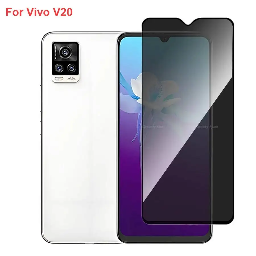 

Vivo V20 Anti Spy Privacy Tempered Glass Protector Compatible For Vivov20 Full Cover Screen Phone Film