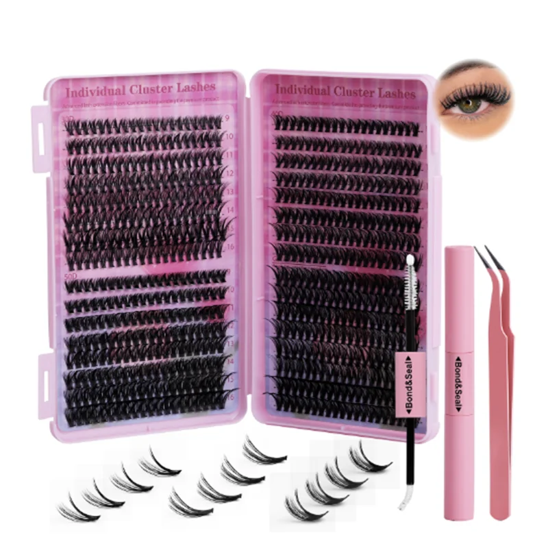 640 clusters of D-shaped grafting False eyelashes extended natural density fluffy appearance