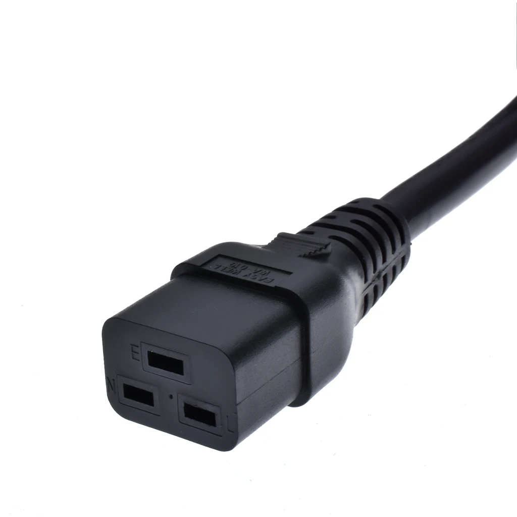 US NEMA 5-20P do IEC C19 SJT przewód zasilający 3 x12awg (20A 125V) 6 stóp/1.8m, przedłużacz dla PDU UPS