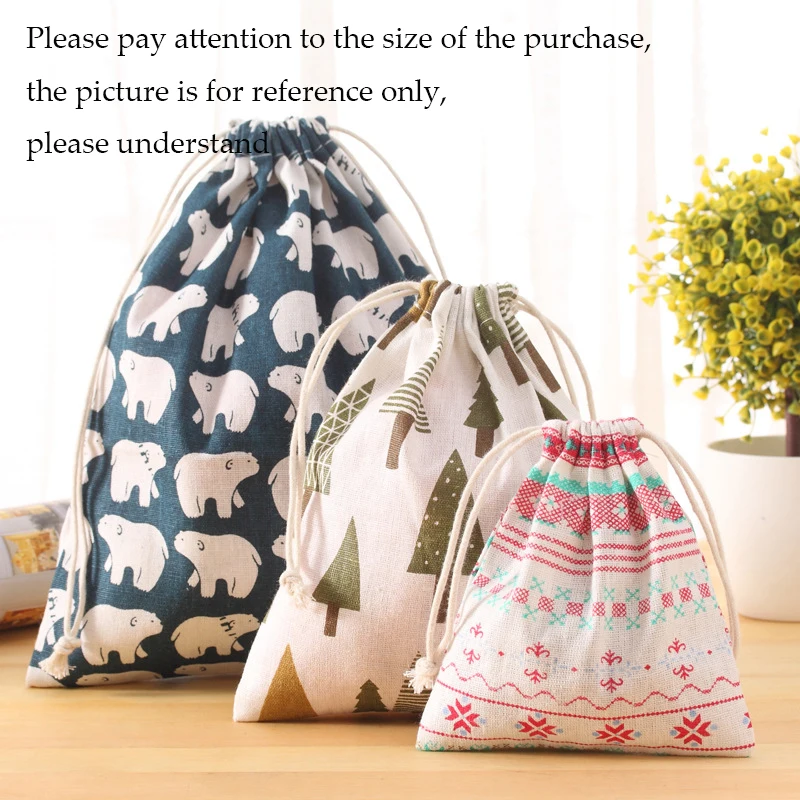 Fashion Portable Drawstring Bags Girls Shoes Bags Women Cotton Travel Pouch Storage Clothes Handbag High Quality Makeup Bag