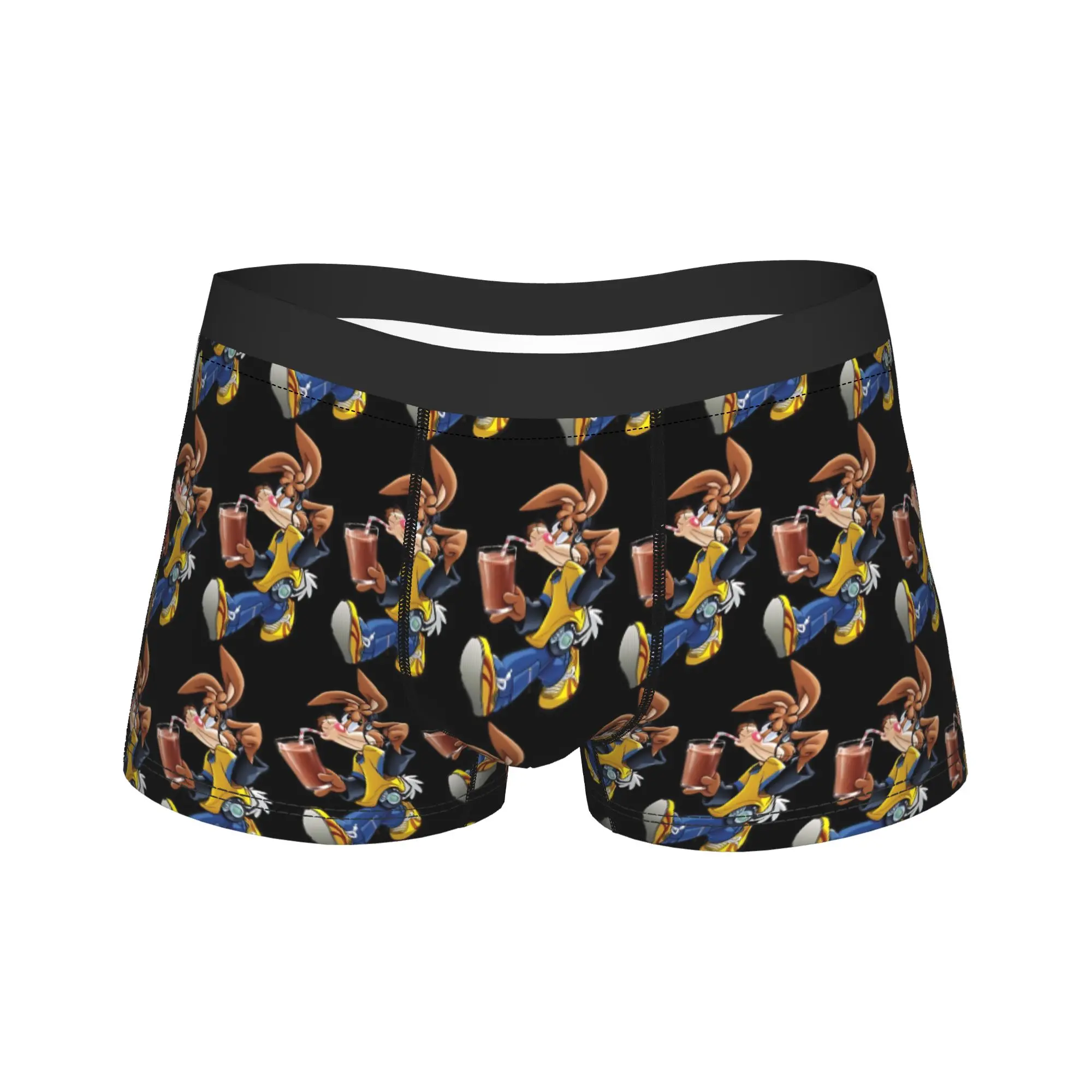 

N-Nesquik Chocolate Milk Rabbit Boxer Shorts 3D Pouch Underwear Pattern Boxer Brief Elastic Men Underpants Large Size