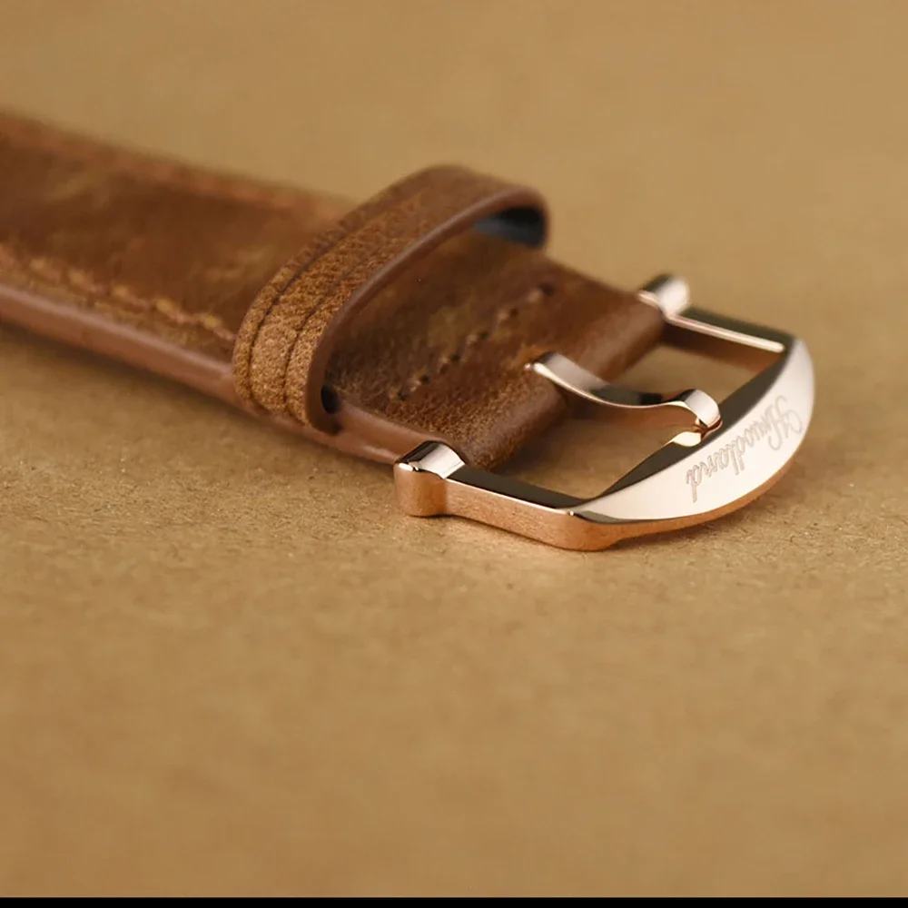 Hruodland G003 розовое золото VK64 кварцевый хронограф мужские часы сапфировое стекло пузырьковое стекло 316L нержавеющая сталь наручные часы для мужчин