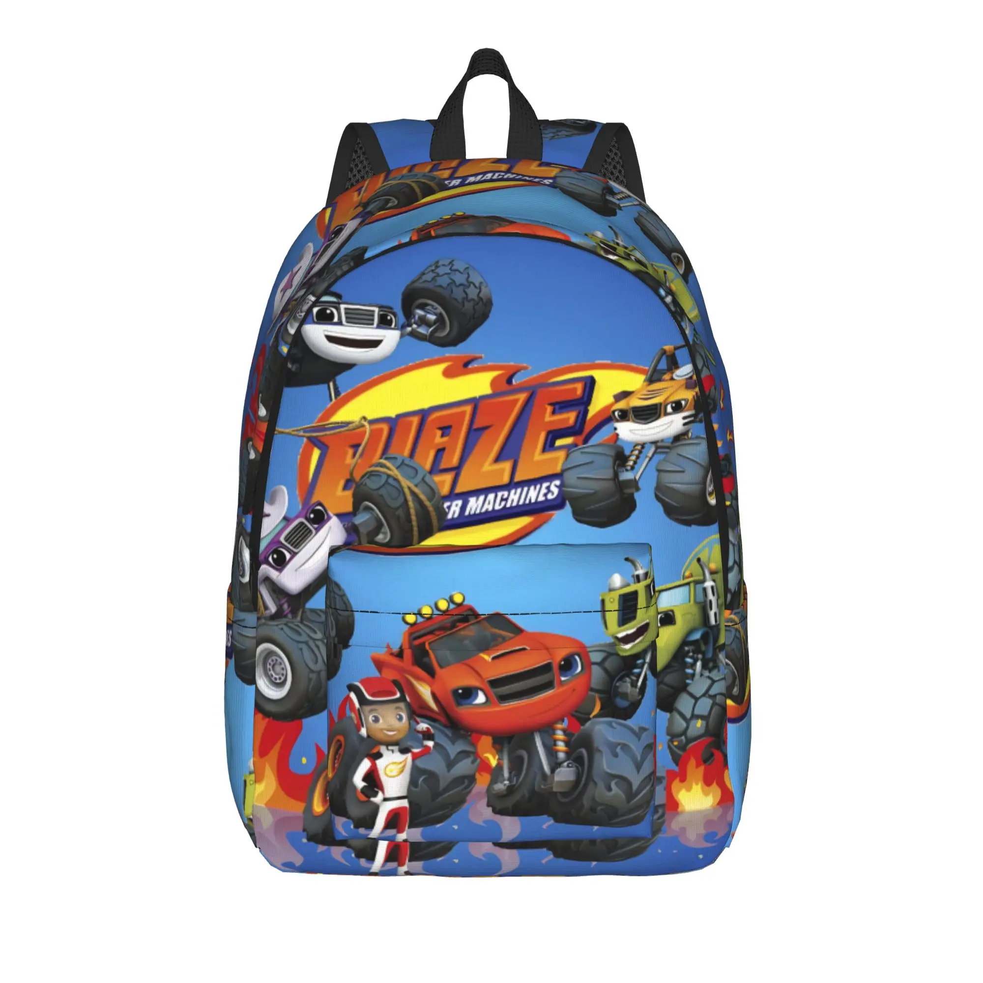 Blaze and the Monster Machines Backpack for Men Women Cool Student Business Daypack  College Canvas Bags with Pocket