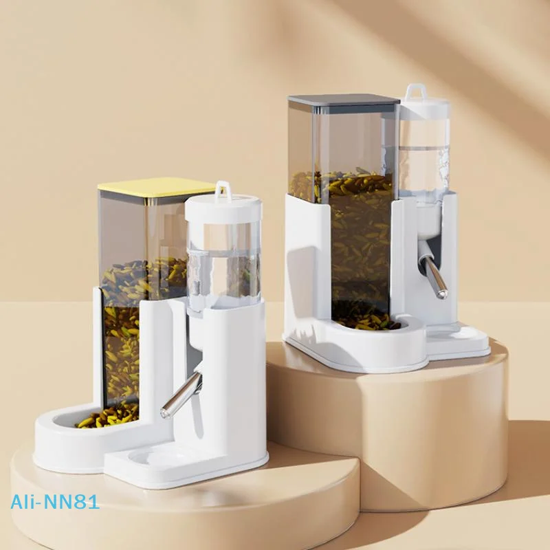 Alimentador e bebedouro para hamster 2 em 1, grande capacidade, à prova de vazamento, alimentador automático, dispensador de água, alimentos pequenos, suprimentos para animais de estimação