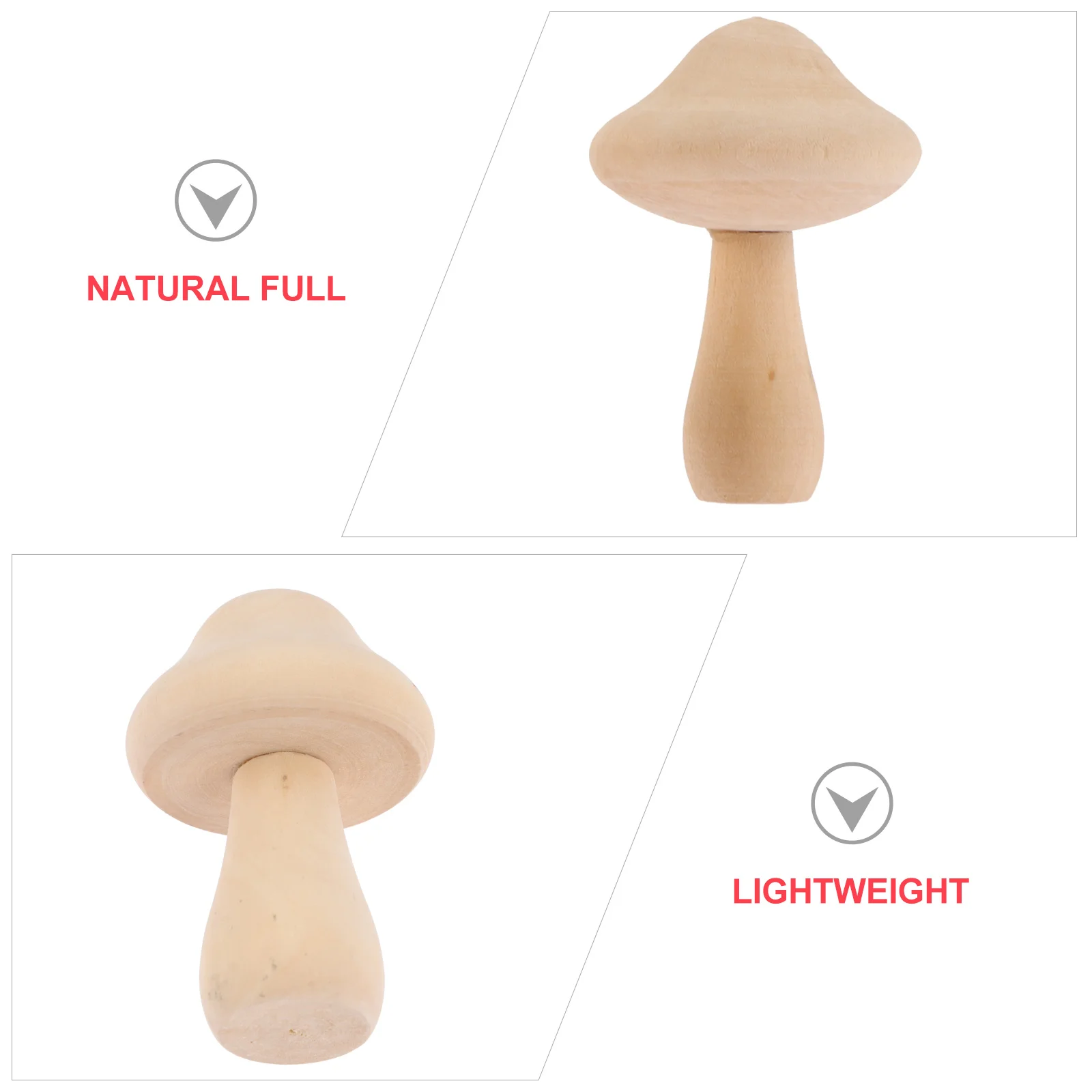 8 قطعة أوتاد الفطر الخشبية غير المكتملة DIY بها بنفسك رسمت باليد الحرف الاطفال الكتابة على الجدران فن الديكور المنزل سطح المكتب الزينة