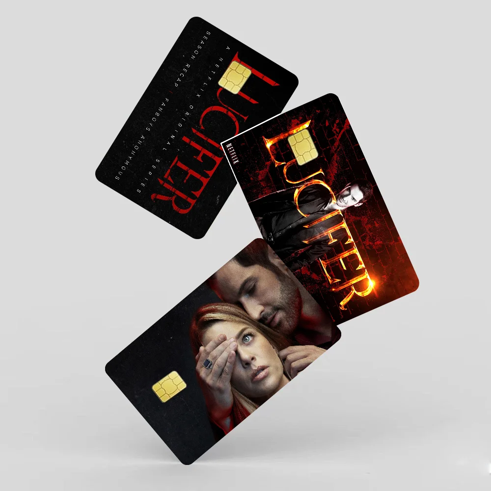 ملصقات بطاقة الائتمان Hello Detective Degenerate Angel Lucifer لـ VISA Bank Bus Metro Access Card غطاء طبقة رقيقة واقية