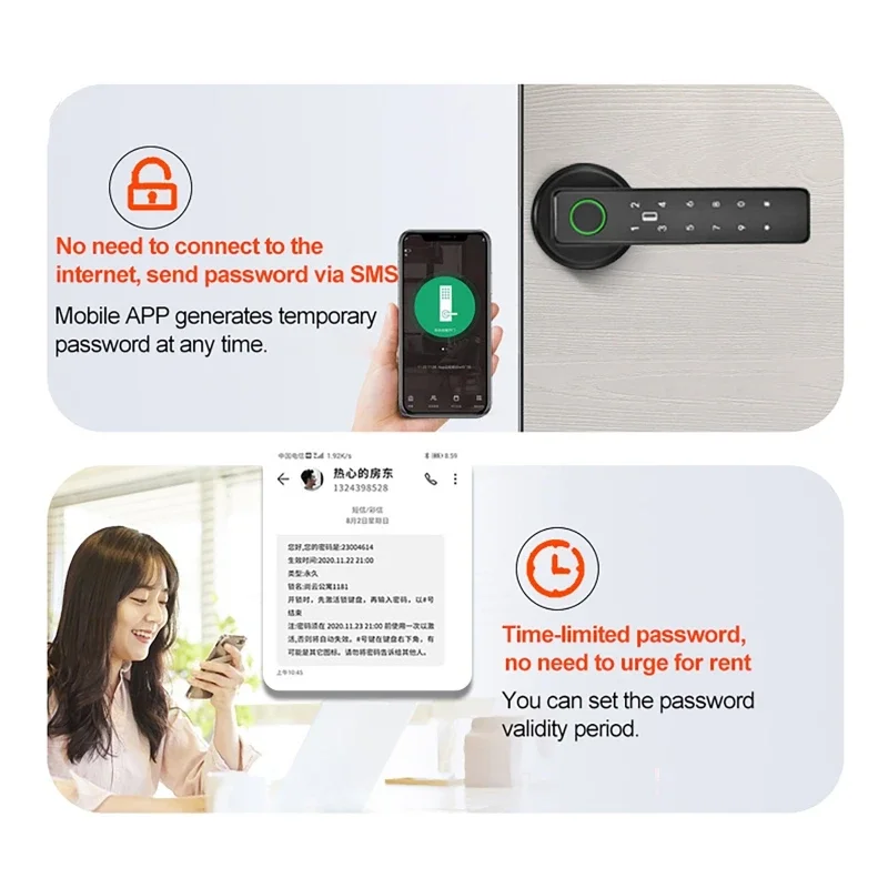 

Приложение Smart Tuya SmartLife, Wi-Fi, пульт дистанционного управления, пароль по отпечатку пальца, RFID IC-карта, замок, мертвый болт для внутренней домашней деревянной металлической двери