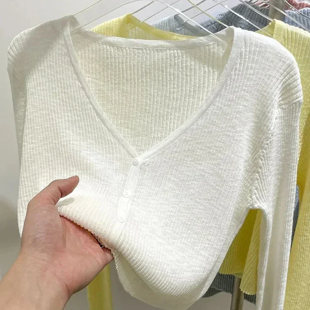 

Casual Candy Color Summer Sunscreen Top Versatile Style High Stretch Fabric Long Sleeve Regular Length Daily Wear