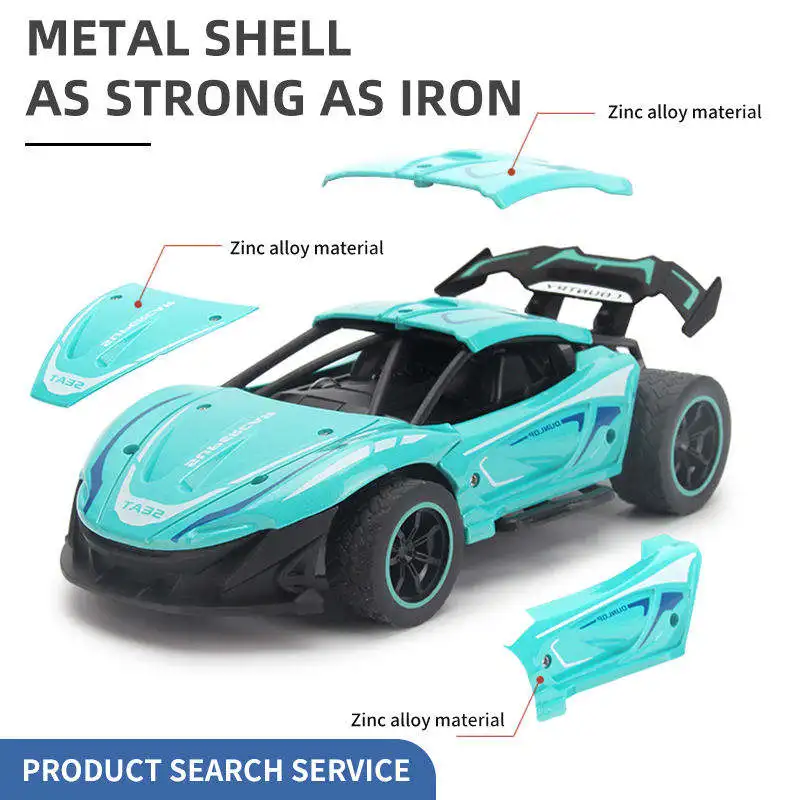 1/20 Scale Brushless RC Racing Sports Car 2.4G  4WD Remote Control Drift Spray Car High Speed Alloy Metal Model Vehicle for Kids