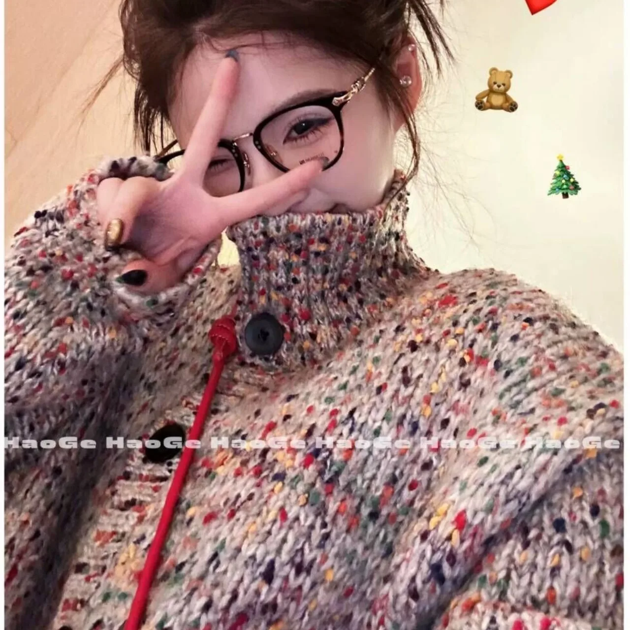 

Fashionable Knitted Stand Collar Sweater Coat Women's Long Sleeve Cardigan Autumn Outerwear Casual Comfortable Knitwear Top F478