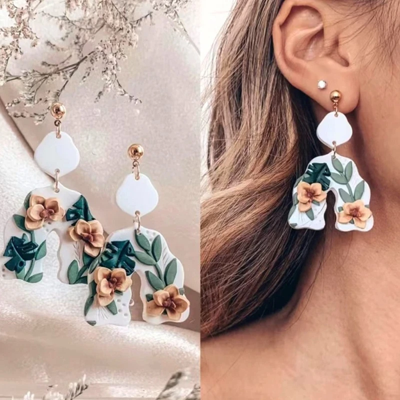 Set Pemotong Tanah Liat Plastik 142 Buah dengan Anting Aksesori Pembuatan Perhiasan DIY