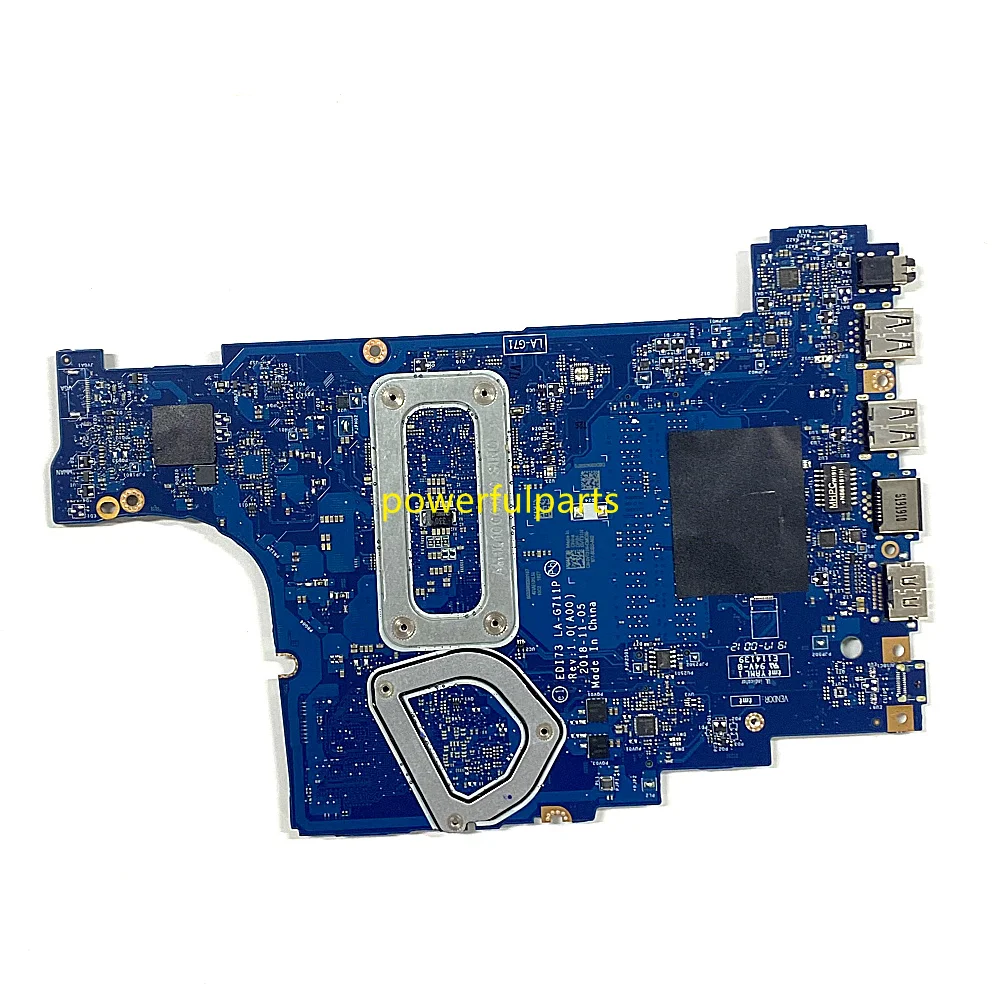 For Dell Inspiron 15 3850 17 3870 Motherboard 0VT31N EDI73 LA-G711P i5-8265U Cpu +AMD Graphic On-Board Working Good