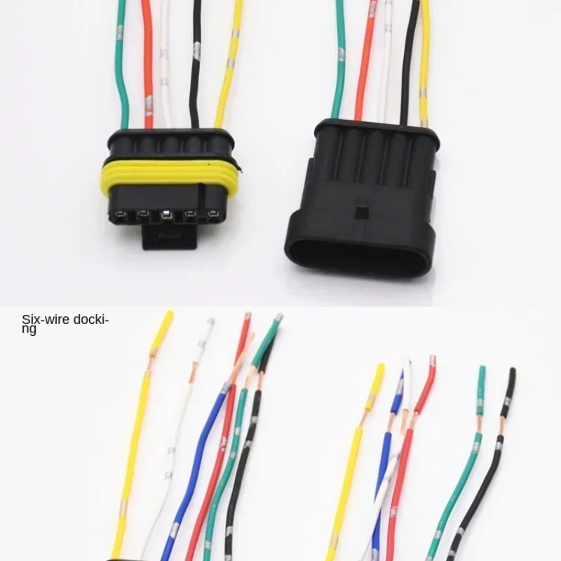 Waterdichte connector voor auto's, 6-draads butt-terminalkabelboom, 1P 2P 3P 4P 5P 6P draadbuttplug