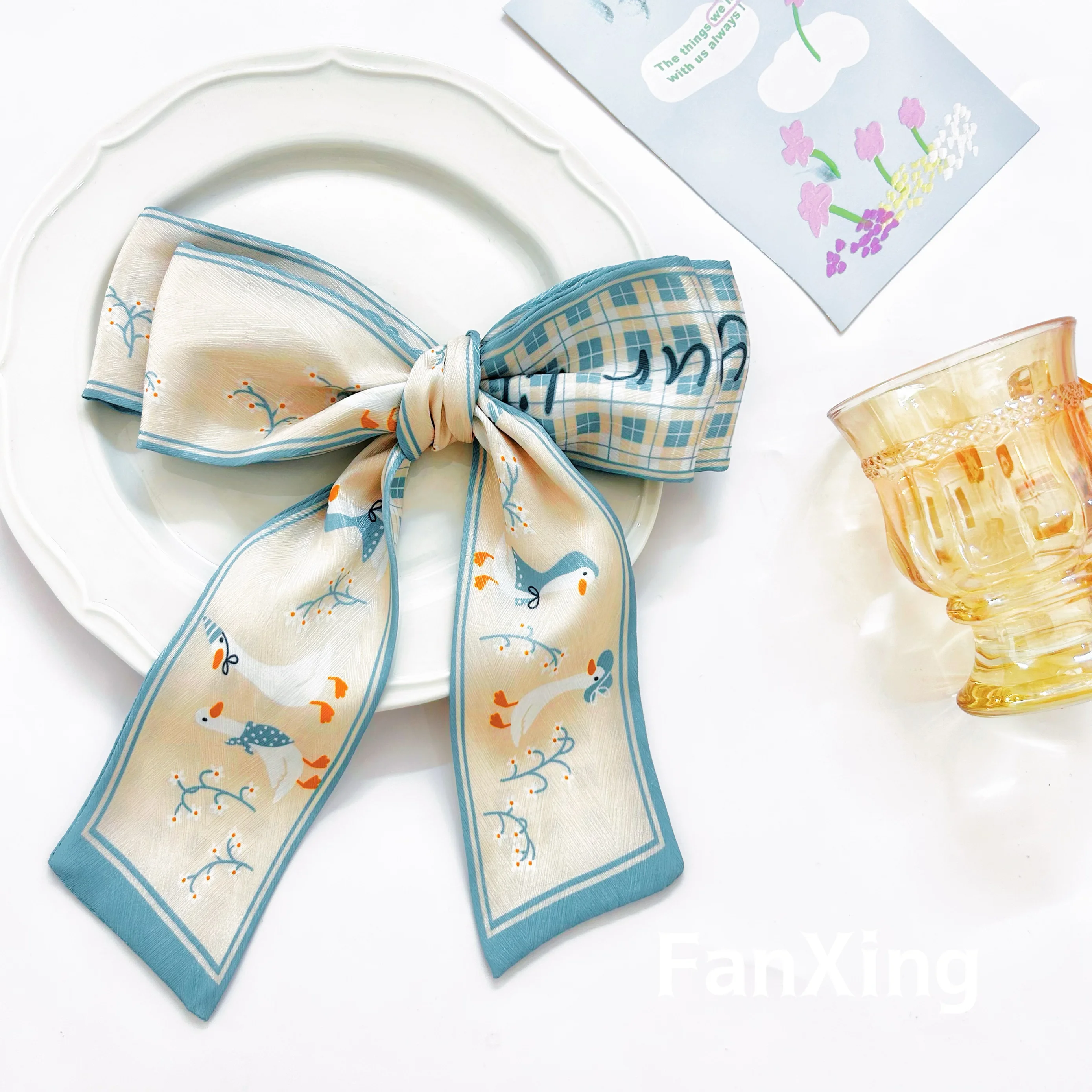 

Оригинальный дизайн, новый универсальный декоративный шарф с героями мультфильмов, повязка на голову, длинный шелковый шарф, ремень, сумка, лента