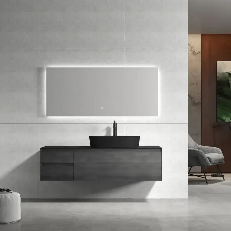 2024 Popular Design Modern Wall Mounted Bathroom Vanity Vanities Bathroom With Marble Vanity Top