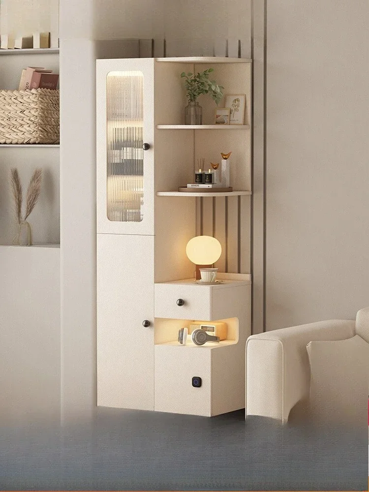 

Cream wind living room small vertical cabinet floor locker