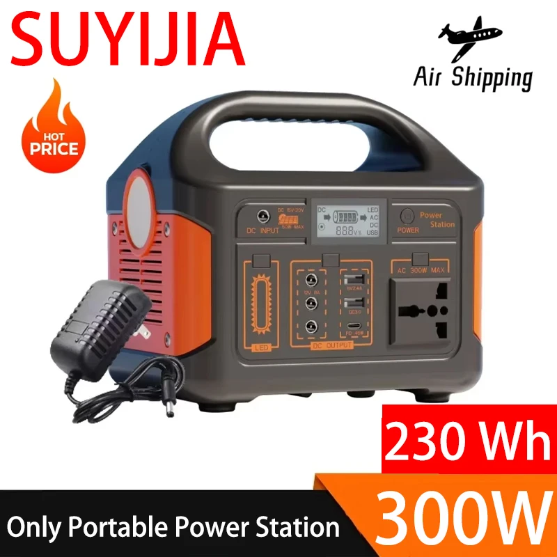 New arrival outdoor portable 100W 300W 500W generator with solar panels 110V 220V LED light emergency solar power bank