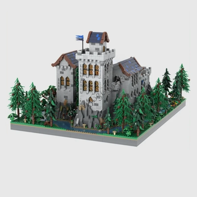 10003 PCS MOC Medieval Castle Custom Puzzle Model Black Falcon’s Castle Technical DIY Assembly Set Toys For Child Holiday Gift