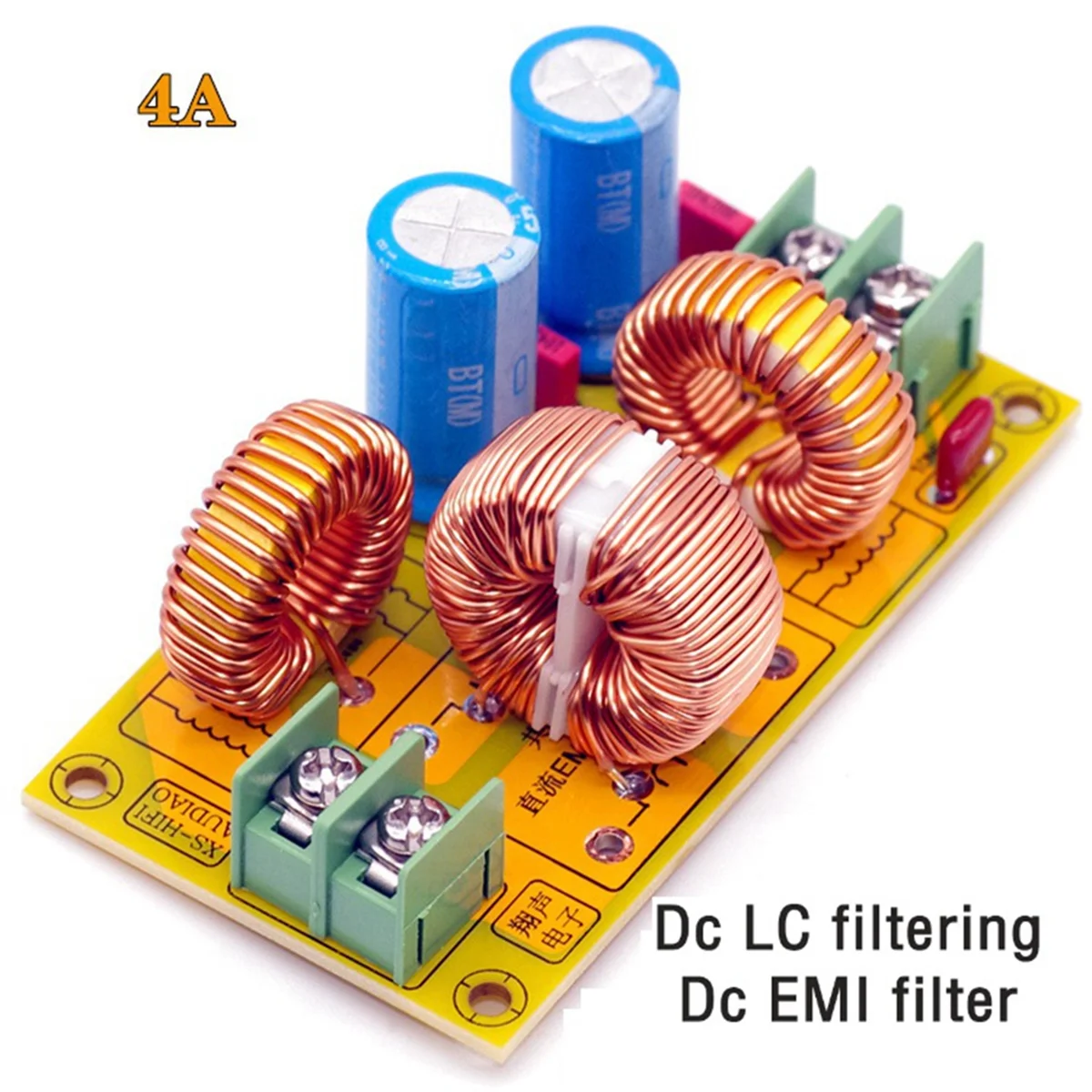 4A DC LC Filter FCC Car Audio High Frequency Filtering Low Pass Passive EMI Electromagnetic Interference Filter