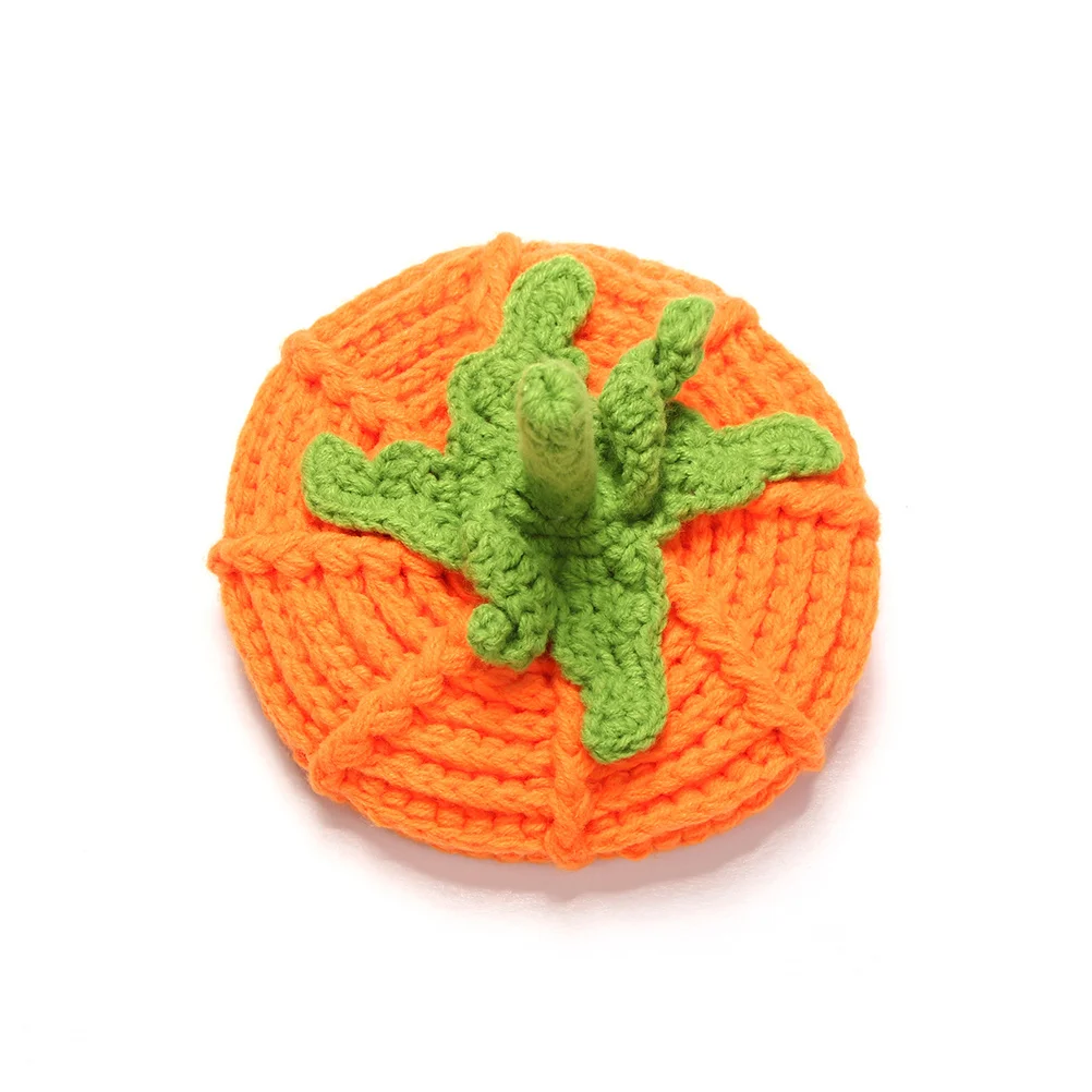 

Orange Pumpkin Halloween Kids Knitted Hat Handmade Warm Lightweight Fall Winter Baby Toddler Hat Children Cap Children Cap
