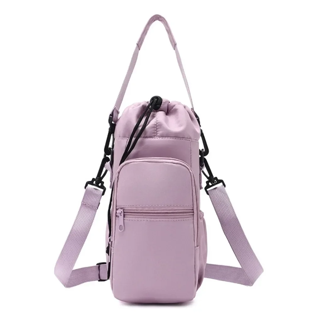 Adjustable Strap Water Bottle Bag Protective Sleeve with Phone Pocket Thermos Bottle Holder Crossbody Insulated