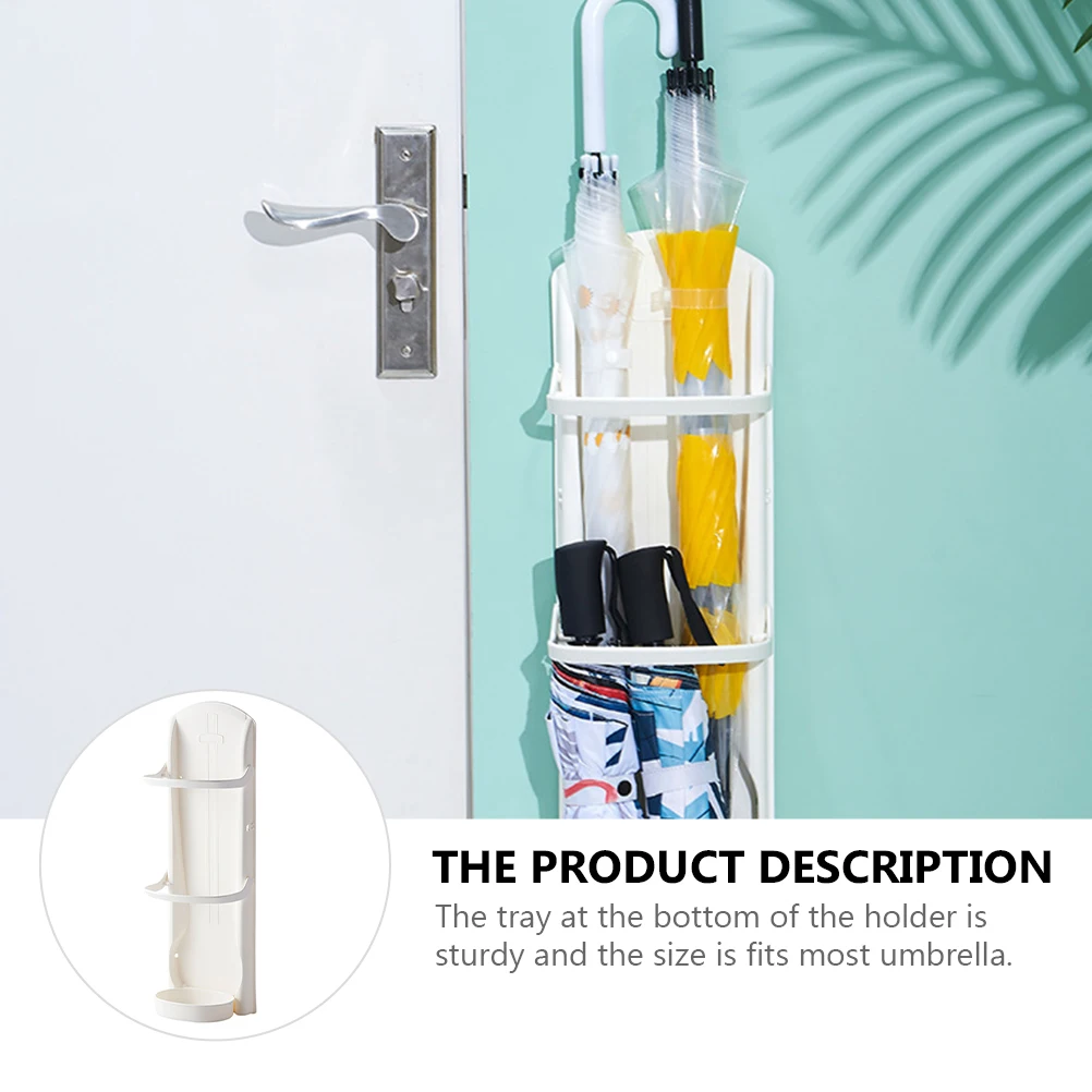 

1pc Rain Umbrella Holder Collapsible Design Detachable Water Box Sturdy Tray Adjustable Baffle Plastic Storage Rack Stand