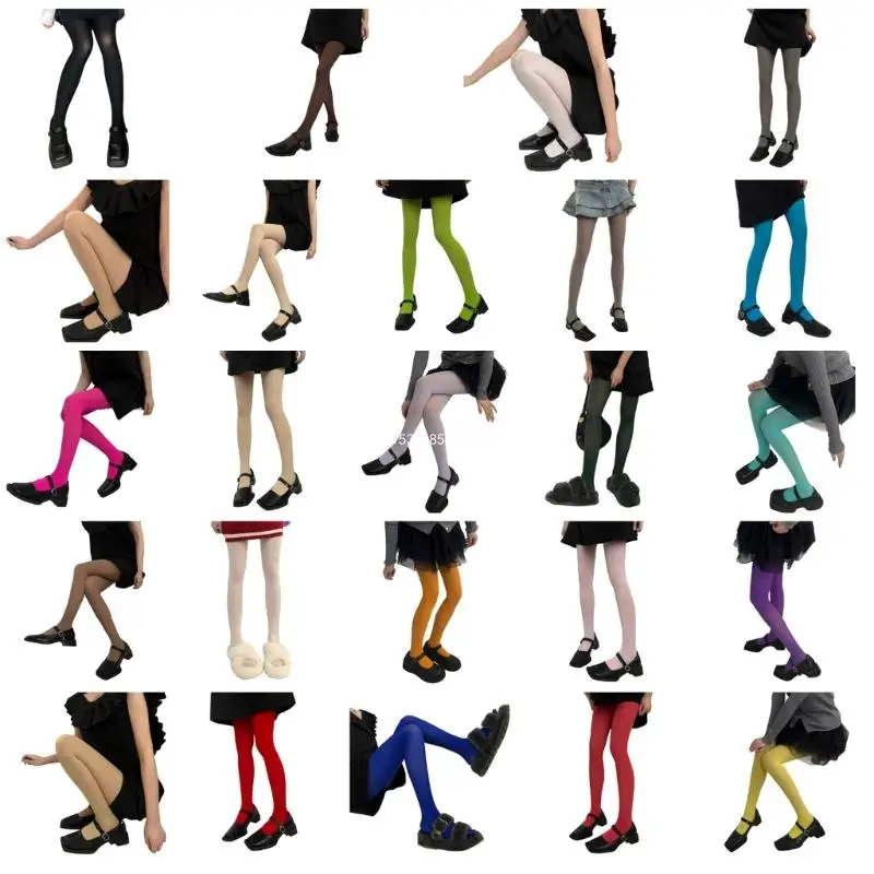 Women's Soft Stretch Semi Opaque Solid Colored Footed Pantyhose Tights Dropship